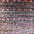 thumbnail image 1 of Ahgly Company Machine Washable Indoor Square Industrial Modern Velvet Maroon Purple Area Rugs, 6' Square, 1 of 7