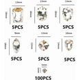thumbnail image 2 of Vorkoi 130PCS Sew On Rhinestone Metal Back Prong Setting Sewing Claw Rhinestone Mixed Shapes Sew On Glass Gems for Jewelry, Clothes, Costume, Shoes,Dress, Garments, 2 of 6