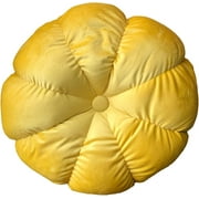 Solid Color Round Seat Cushion, Floor Pillow Cushion, Balcony Window Pumpkin Tatami Floor Cushion,Soft Breathable-Orange-55cm(21.6in) Orange 55cm(21.6in)