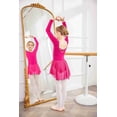 thumbnail image 7 of Arshiner Kids Girls Classic Long Sleeve Leotard Dance Ballet Dress Leopard,8-9Y,Red, 7 of 7