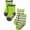 Purple/Lime, variant on Mak the Yak - Little Boys' Bootie Sock (Pack of 2) 7897-3-6Months (Purple/Lime)