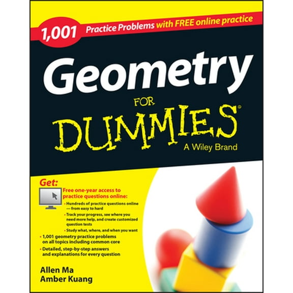 Pre-Owned Geometry: 1,001 Practice Problems for Dummies (  Free Online Practice) (Paperback) 1118853261 9781118853269