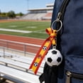 thumbnail image 1 of Cinta de grosgrain con motivos de fútbol y banderas de países para envolver regalos, hacer lazos, decorar fiestas y empaquetar artículos para aficionados al fútbol., 1 of 6