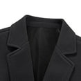 thumbnail image 6 of SuTry Men's Fall Loose Suit Jackets Trendy Solid Color Long Sleeved Lapel Collar Blouses Button Closure Suitable for Daily Wearing(Black,3XL), 6 of 8