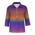 thumbnail image 4 of YVNAURA Womens Spring Fashion 2026 Floral Button Down Shirt Long Sleeve Casual Tunic Blouse Cotton Breathable Loose Fit Round Neck Vacation Top, Dark Blue,S, 4 of 5