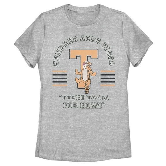 Women's Winnie the Pooh Collegiate Tigger  Graphic Tee Athletic Heather 2X Large