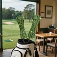 thumbnail image 4 of Yuyamidu Green Golf Ball Golf Head Cover for Golf Head Club Fashion Golf Club Head Cover for Driver/Fairway Wood/Hybird Club Protection, PU Leather, 4 of 8