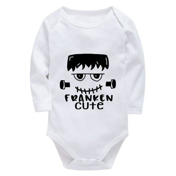 Franken Cute Baby Onesis Long Sleeve Unisex Clothes White Baby Boy Clothes 0-3 Months Summer