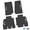 Black w/ Pink & White insert, variant on Flextread Floor Mats for 14-18 Jeep Wrangler JKU 4-Door - Mopar Licensed Factory Fit - Pink w/ Jeep Wave & Wheel Insert - 100% Made in USA