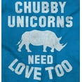 thumbnail image 2 of Chubby Unicorns Need Love Too Rhino Hoodie Sweatshirt Women Brisco Brands X, 2 of 6