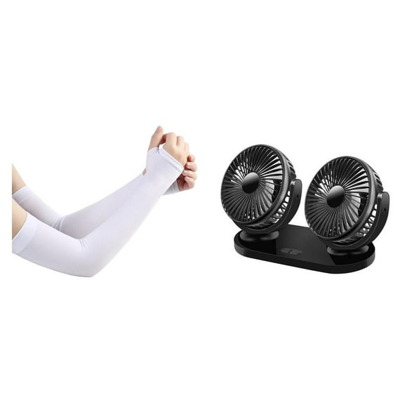 Ventilador Eléctrico de Doble Cabeza 3 Niveles de Ventilador Automático Cola Ventilador de refrigeración del coche