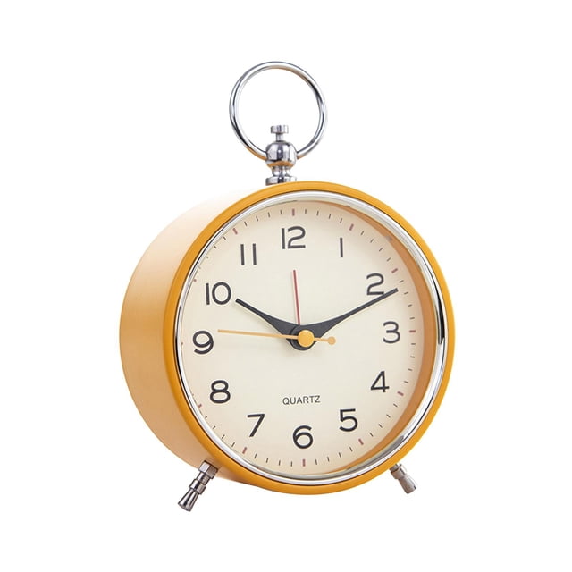 Reloj despertador silencioso Strade Fareast Limited de metal con luz nocturna naranja