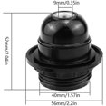 thumbnail image 2 of 4 Piezas Adaptador de Casquillo E27 Casquillo E27 Negro Casquillo E27 Tornillo Casquillo Lámpara E27 Portalámparas Retro Edison E27 Casquillo Negro E27 para Accesorio de Casquillo de, 2 of 5