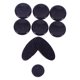 thumbnail image 1 of Juego de 9 piezas de saxofón alto, tenor y soprano con incrustaciones de botones y llaves (azul oscuro), 1 of 8