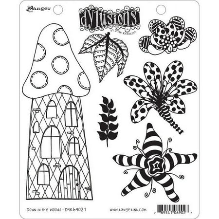 UPC: 0789541069027 | Dyan Reaveley s Dylusions Cling Stamp Collections 8.5 X7 -Down In The Woods