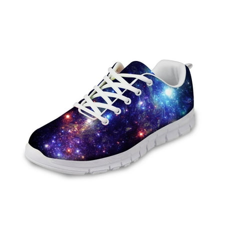 

Women Air Mesh Sneakers Customized Breathable 3D Cool Galaxy Casual Flats Shoes Lightweight Lacing Footwear for Girls