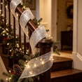 thumbnail image 4 of BSJJY 354" Bright Silver Sparkly Christmas Ribbon, Eye-Catching Glitter Finish, Durable and Flexible Plastic, Perfect for Gift Boxes, Wreaths, Doorways, Trees, or DIY Holiday Decorations, 4 of 6