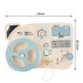 thumbnail image 5 of Tablero ocupado Montessori de para , volante, juguetes portátiles para bebés, piezas de tablero de actividades, juguetes de música de rueda Hugo Juguetes de tablero ocupados, 5 of 5