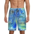 thumbnail image 3 of Lsque Peacock Mens Sleep Pajama Shorts,Short Pajama Pants, Cotton Ultra-Soft Knit-4X-Large, 3 of 9