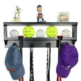 thumbnail image 4 of MedalAwardsRack Premier Baseball and Softball All in 1 Trophy Shelf Display- Baseball Bat Holder and Bat Rack for Balls, Bats, Gloves, Medals, Awards, and Trophies. (Black), 4 of 6