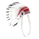 thumbnail image 4 of Tocado indio nativo americano ajustable para fiestas temáticas, para hombres y mujeres Blanco, 4 of 8