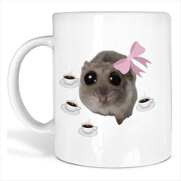 Hamster Meme Hamster Triste Hamster Tazas Estampadas con Meme Hamster Triste Cuttie Buenos Días Niña