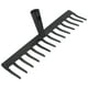thumbnail image 1 of Rastrillos de acero de 14 dientes, prácticos accesorios para rastrillos, herramientas de limpieza para jardinería doméstica (negros, sin mango, estilo aleatorio), 1 of 7
