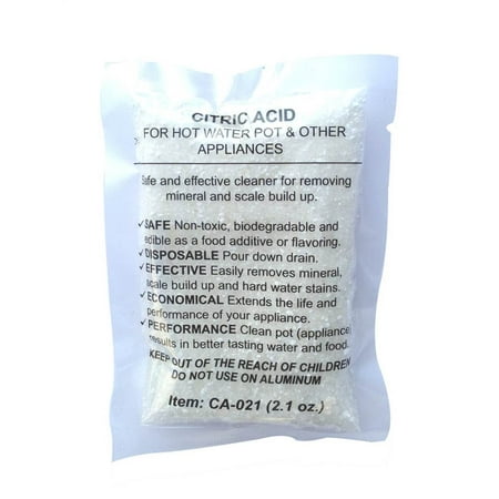 - Citric Acid 2.1 Oz. Cleaning Agent for Water Dispenser & Pots