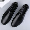 thumbnail image 6 of Men's Casual Loafers Slip On Leather Shoes Comfortable Lightweight Driving Shoes Male Moccasins Classic Penny Loafer Flats Boat Shoes Outdoor Walking Shoes, 6 of 11