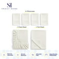 thumbnail image 2 of Sweet Home Collection 1500 Series 6 Piece Ultra Soft Microfiber Sheet Set, California King, Ivory, 2 of 5