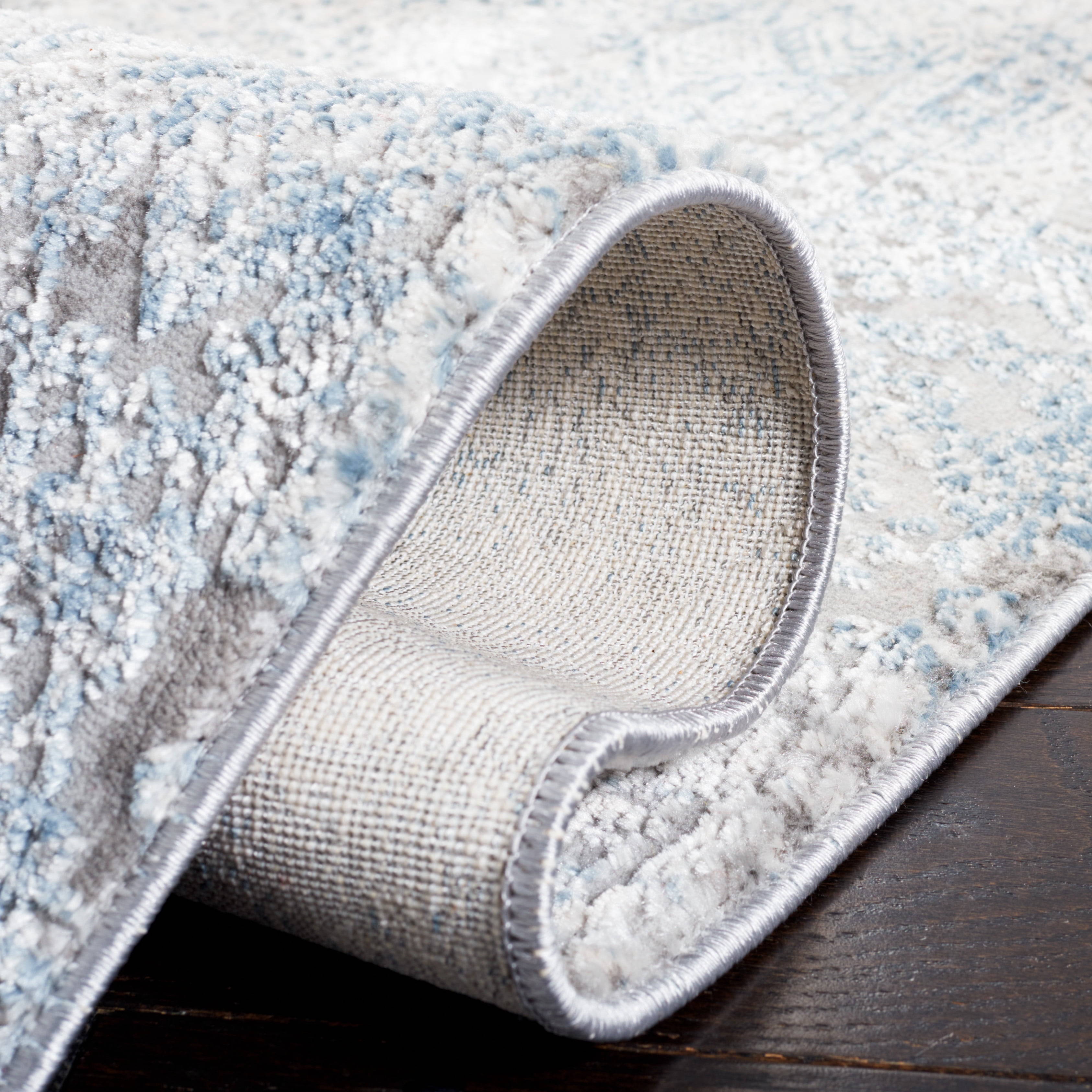 SAFAVIEH Vogue Darion Abstract Area Rug, Grey/Blue, 9' x 12'