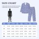thumbnail image 4 of Balery Blue And White Flowers Pijama para Hombre de Dos Piezas con Manga Larga, Conjunto de Dormir y Descanso Suave con Bolsillos-Large, 4 of 7