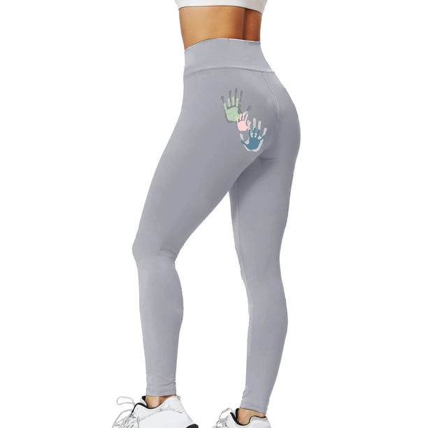 Gibobby Medias Termicas Afelpadas de Forro Polar Pantalones Mujer Estampado Hip High Tight Fitting Sports Hip Fitness Peach Pantalones Cintura Yoga Yoga Pantalones(Gris,CH)