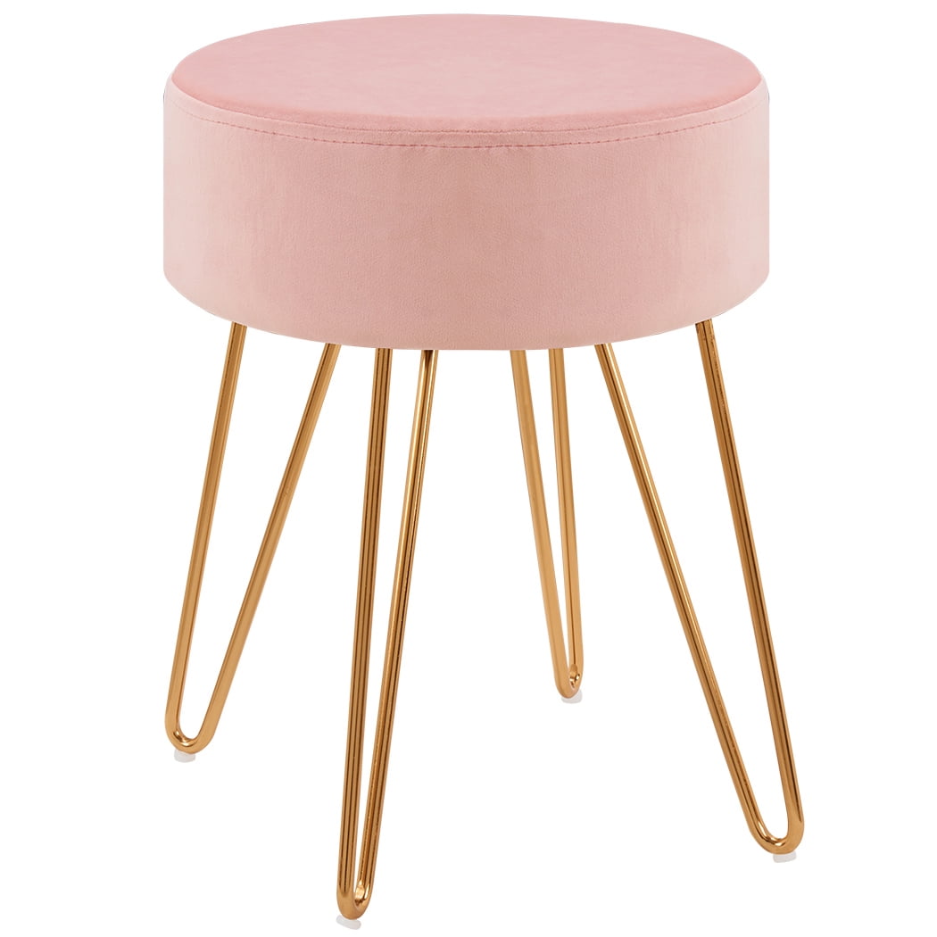 Duhome Elegant Lifestyle Pink Ottoman, Pink Chair For Vanity