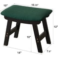 thumbnail image 2 of Foot Stool Ottoman and Footstool Small Sofa Foot Rest Bamboo Foot Stool Under Desk Extra Seating for Living Room Bedroom and Kitchen (Natural Stool Legs - Surface), 2 of 7