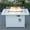 White, variant on Mace Wicker Patio Modern Propane Fire Pit Table, Light Brown