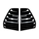 thumbnail image 1 of 2 piezas de pegatinas triangulares para ventana trasera, decoración de persianas, accesorios fáciles de usar Negro, 1 of 9