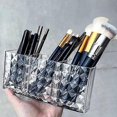 thumbnail image 2 of Transparent Pen Holder 3 Compartments Makeup Brush Holder Cosmetic Brushes Storage Pot, 2 of 5