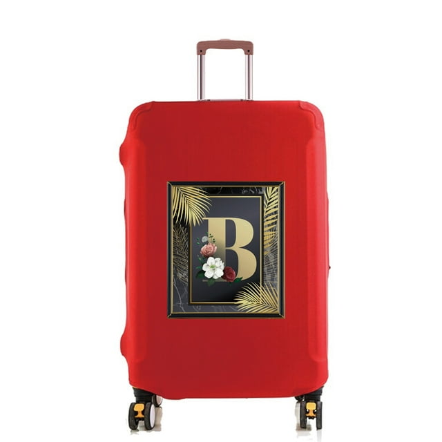 18-32 Inch Capacity Travel Essentials Bag Golden Letter Series Printed Pattern Travel Accessories Trolley Case Protective Cover 8golden B XL