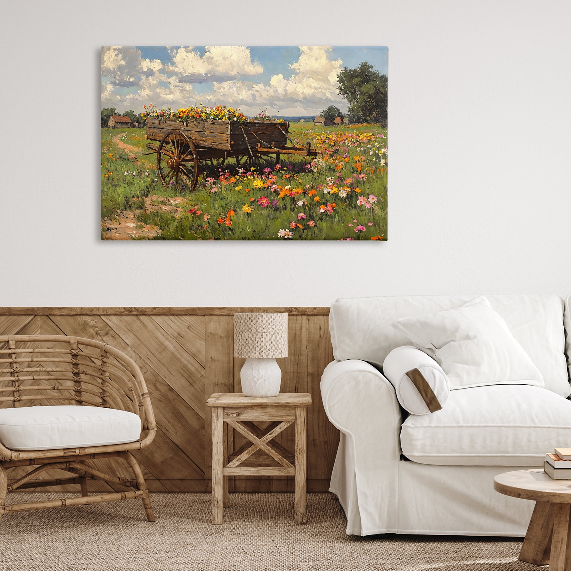 Stupell Industries Wildflower Wagon in Bloom Canvas Wall Art, design by Franklyn Gregory