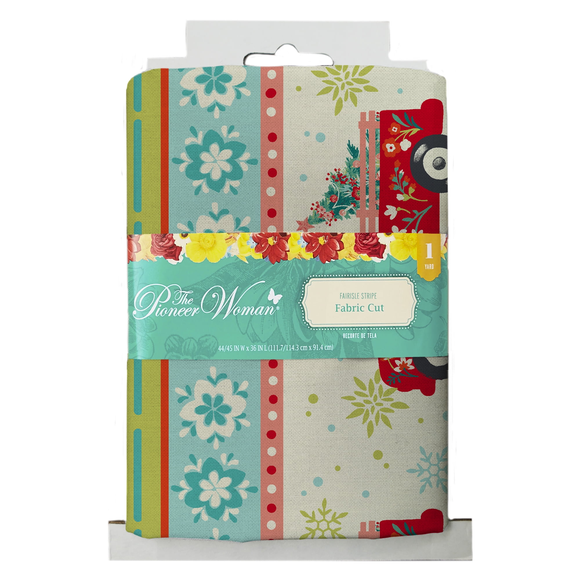 The Pioneer Woman 44" x 1 yd Cotton Fairisle Stripe Precut Sewing