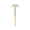 thumbnail image 3 of ANGARA Natural 0.47 Ct. Diamond Halo Ring in 14K Yellow Gold for Women (Ring Size: 11.5), 3 of 10