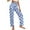Blue, variant on ABATAB Pajama Pants for Women Comfortable Printed Lounge Sleepwear Baggy Loose Sleepwear Casual Wide Leg Pj Bottoms