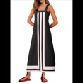 thumbnail image 1 of Vestido Bohemio Floral para Mujer, Vestido Informal de Verano con Bloques de Color. Negro L, 1 of 8