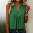 thumbnail image 2 of XFLWAM Women's V Neck Tank Tops Summer Sleeveless Dressy Tunic Blouses Ruffle Button Down Casual Lightweight Vest Shirt, 2 of 9