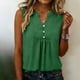 thumbnail image 1 of TaTaai Women's Spring Summer Button V-Neck Solid Color Sleeveless Loose Casual Tops Lightweight Soft Fashion T-Shirts for Daily Work Vacation Gift, 1 of 9