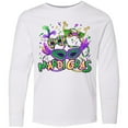 thumbnail image 3 of Inktastic Mardi Gras Masks and Beads Long Sleeve Youth T-Shirt, 3 of 5