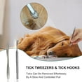 thumbnail image 5 of 8 in 1 Tick Removal Tool Kit with Storage Box Tick Tweezers Flea Comb Magnifying Glass Pet Tick Remover Tool for Dogs and Cats Tick Comb Set, 5 of 6