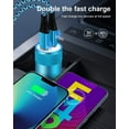 thumbnail image 5 of USB C Car Charger Adapter,AILKIN 2PACK 60W PD3.0 USB Type C Car Charger for iPhone Fast USB Dual Port Car Cigarette Lighter Socket,Blue, 5 of 5