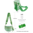 thumbnail image 3 of Spacious Checkered Nylon Crossbody Bag Bum Bag Checkered Handbags Wallets for Women, 3 of 12